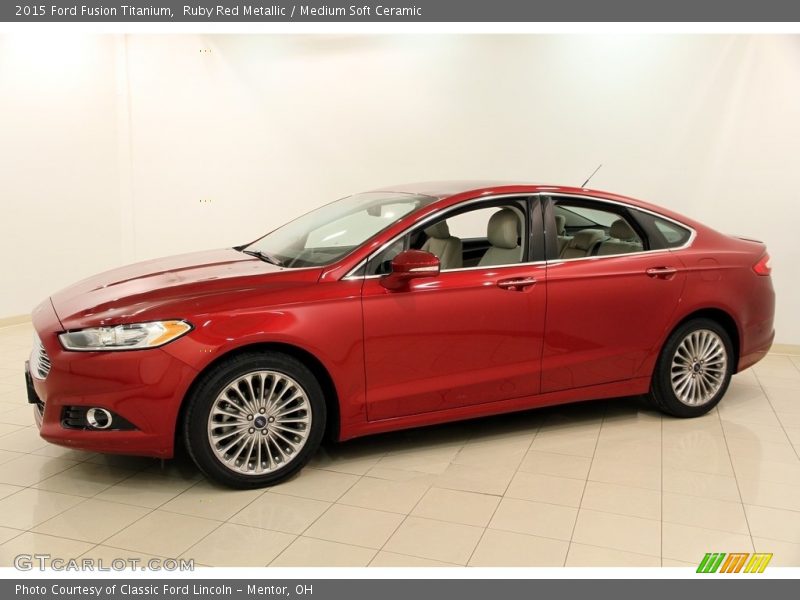 Ruby Red Metallic / Medium Soft Ceramic 2015 Ford Fusion Titanium
