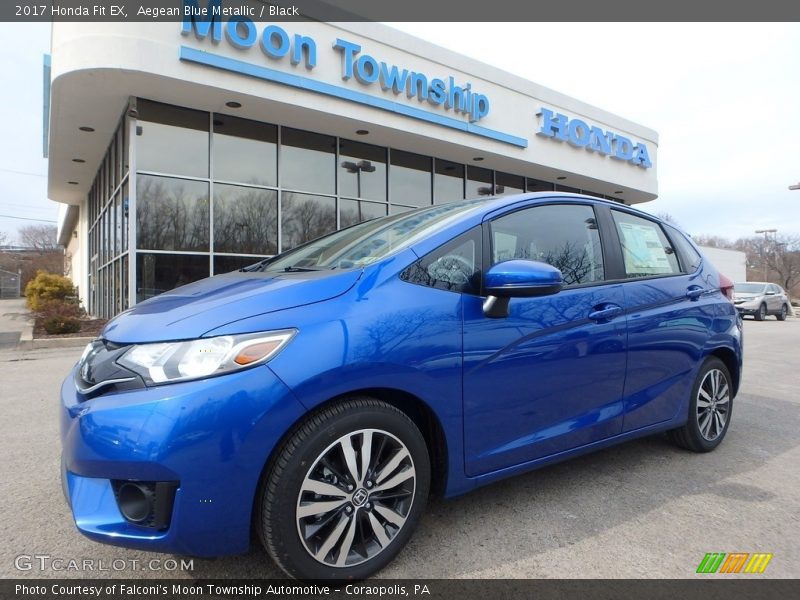Aegean Blue Metallic / Black 2017 Honda Fit EX