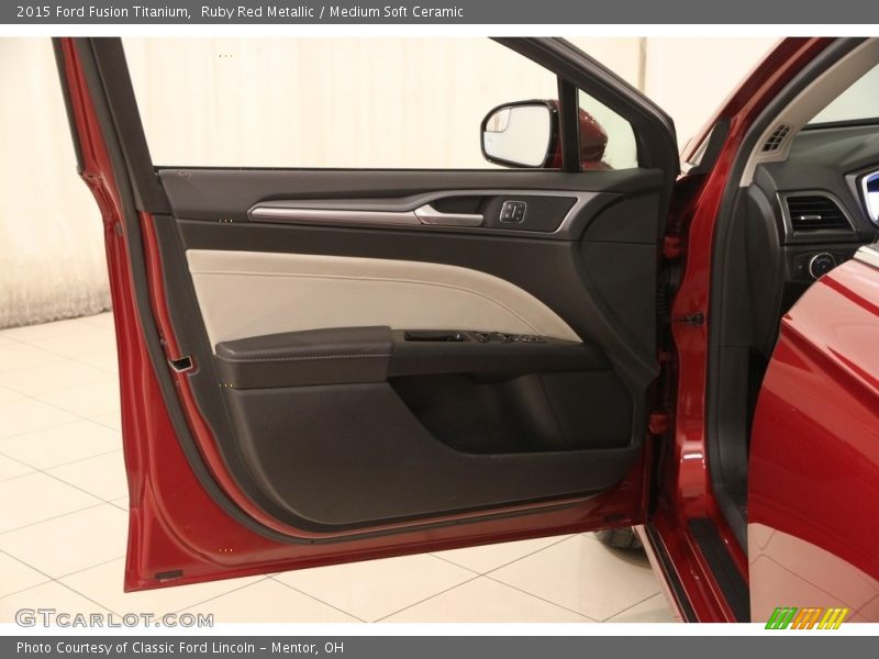 Ruby Red Metallic / Medium Soft Ceramic 2015 Ford Fusion Titanium