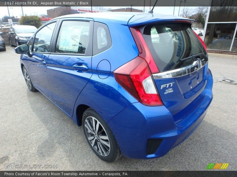 Aegean Blue Metallic / Black 2017 Honda Fit EX