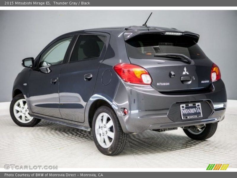 Thunder Gray / Black 2015 Mitsubishi Mirage ES