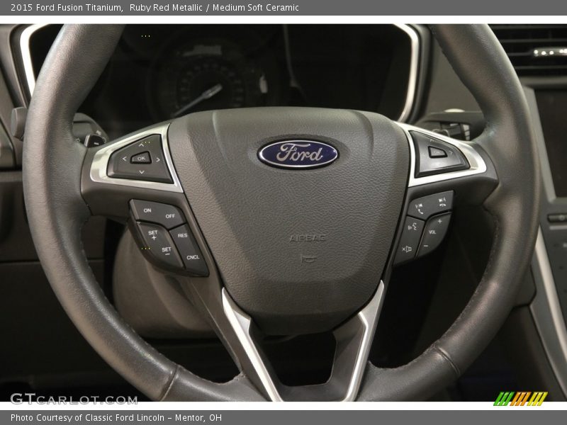 Ruby Red Metallic / Medium Soft Ceramic 2015 Ford Fusion Titanium