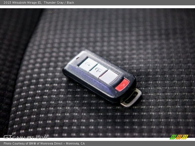 Thunder Gray / Black 2015 Mitsubishi Mirage ES