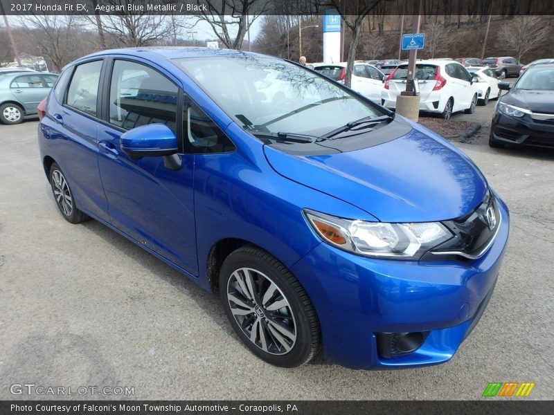 Aegean Blue Metallic / Black 2017 Honda Fit EX