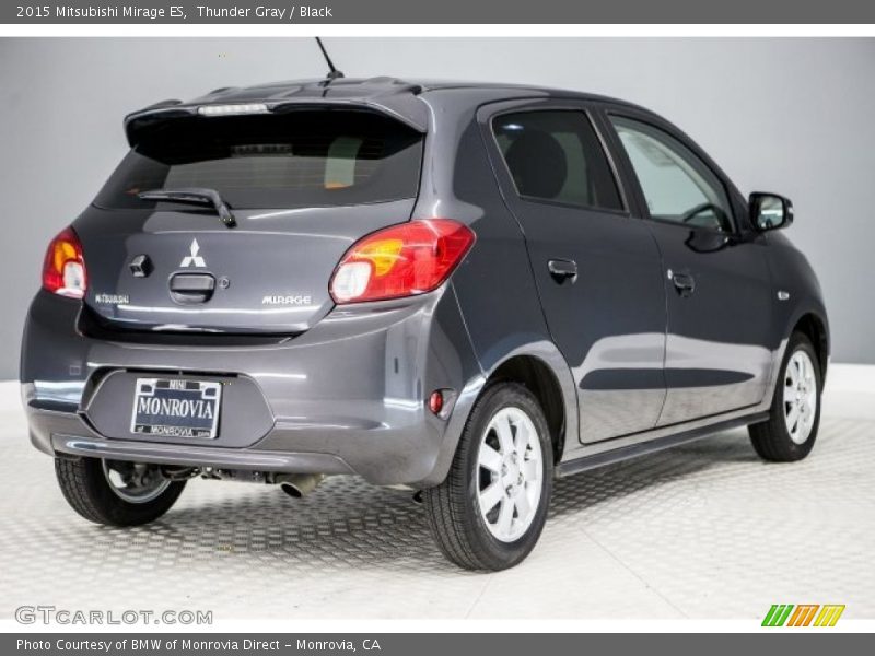 Thunder Gray / Black 2015 Mitsubishi Mirage ES