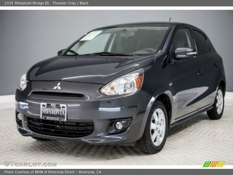 Thunder Gray / Black 2015 Mitsubishi Mirage ES