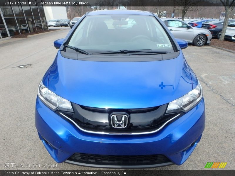 Aegean Blue Metallic / Black 2017 Honda Fit EX