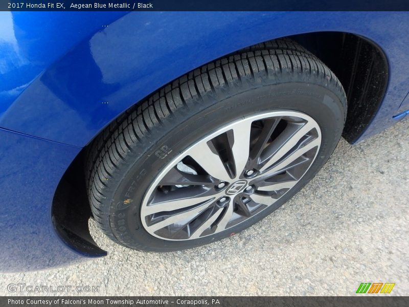 Aegean Blue Metallic / Black 2017 Honda Fit EX