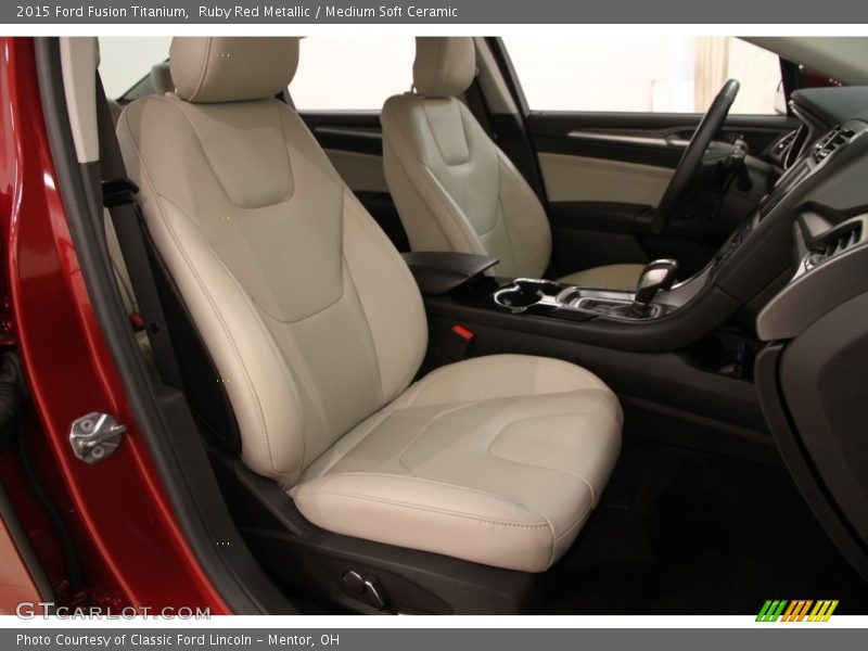 Ruby Red Metallic / Medium Soft Ceramic 2015 Ford Fusion Titanium