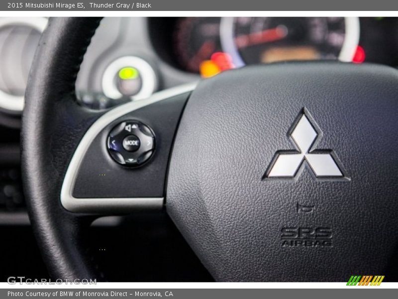Thunder Gray / Black 2015 Mitsubishi Mirage ES