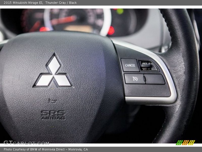 Thunder Gray / Black 2015 Mitsubishi Mirage ES