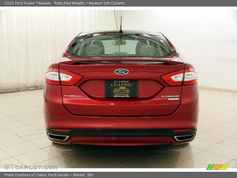Ruby Red Metallic / Medium Soft Ceramic 2015 Ford Fusion Titanium