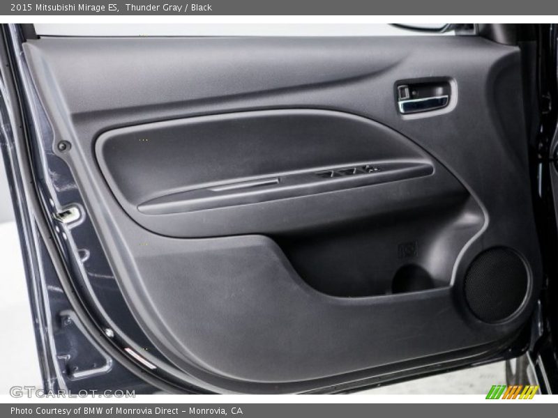 Thunder Gray / Black 2015 Mitsubishi Mirage ES