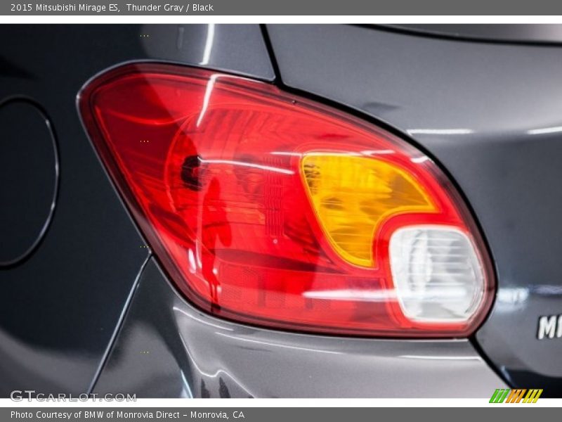 Thunder Gray / Black 2015 Mitsubishi Mirage ES