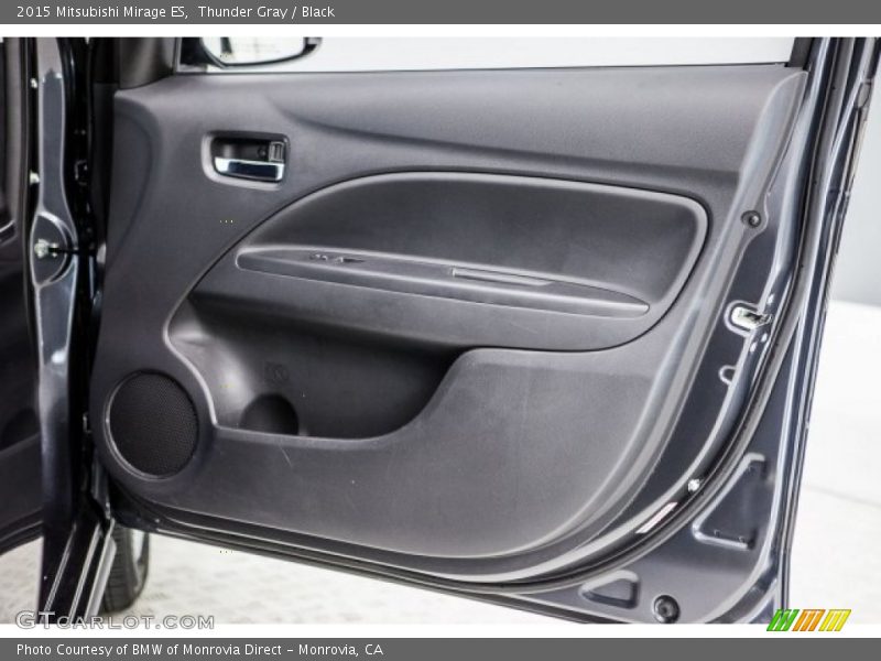 Thunder Gray / Black 2015 Mitsubishi Mirage ES