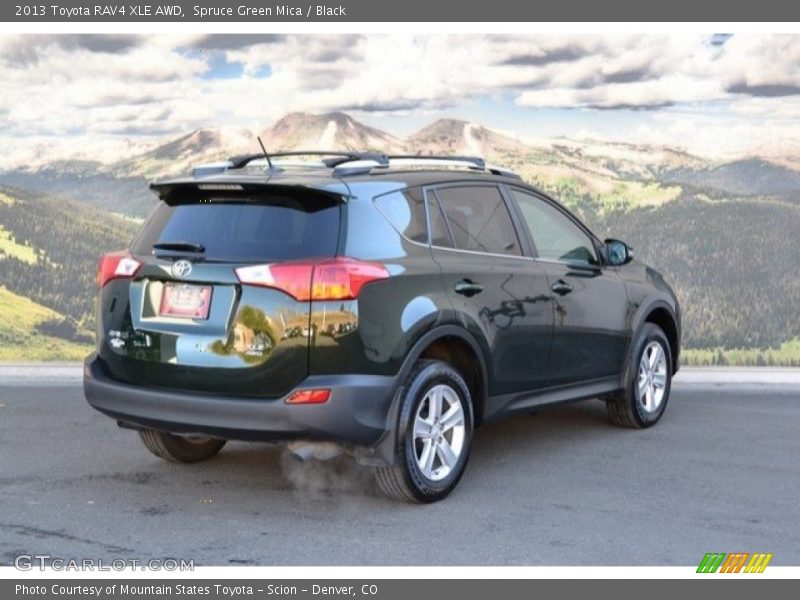 Spruce Green Mica / Black 2013 Toyota RAV4 XLE AWD