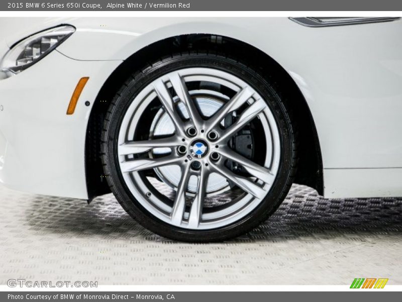 Alpine White / Vermilion Red 2015 BMW 6 Series 650i Coupe