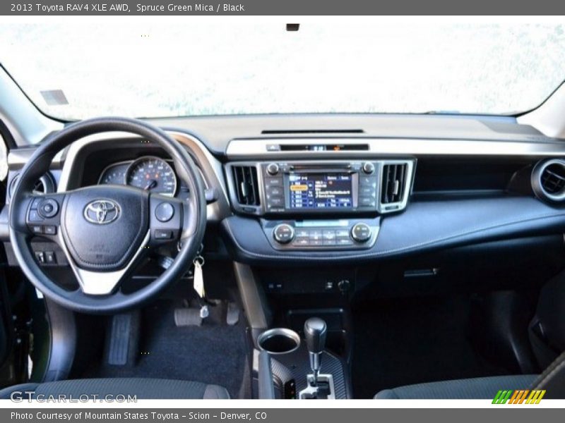 Spruce Green Mica / Black 2013 Toyota RAV4 XLE AWD