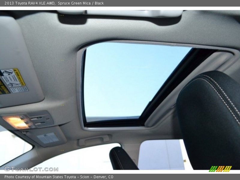 Spruce Green Mica / Black 2013 Toyota RAV4 XLE AWD