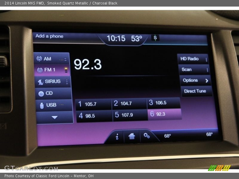 Smoked Quartz Metallic / Charcoal Black 2014 Lincoln MKS FWD