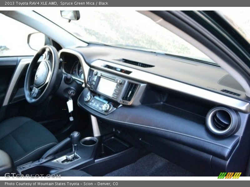Spruce Green Mica / Black 2013 Toyota RAV4 XLE AWD