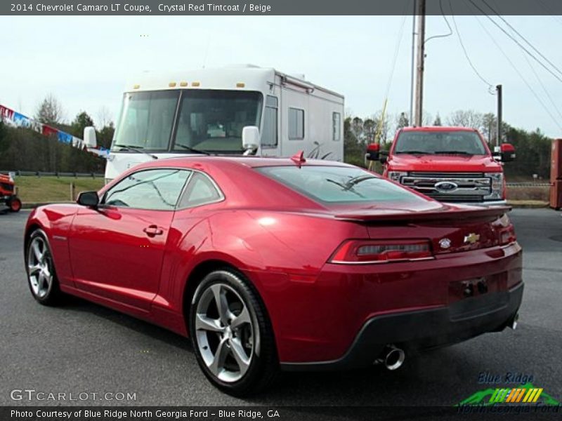 Crystal Red Tintcoat / Beige 2014 Chevrolet Camaro LT Coupe