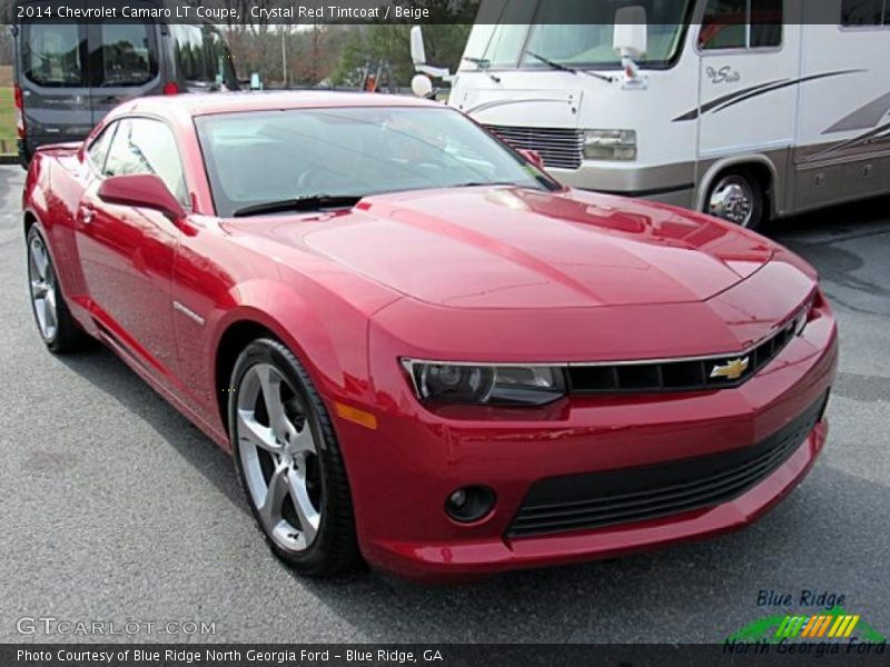 Crystal Red Tintcoat / Beige 2014 Chevrolet Camaro LT Coupe