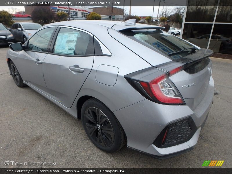 Lunar Silver Metallic / Black 2017 Honda Civic EX-L Navi Hatchback