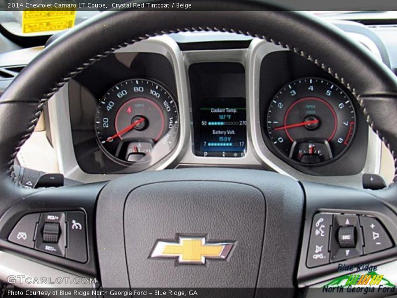 Crystal Red Tintcoat / Beige 2014 Chevrolet Camaro LT Coupe