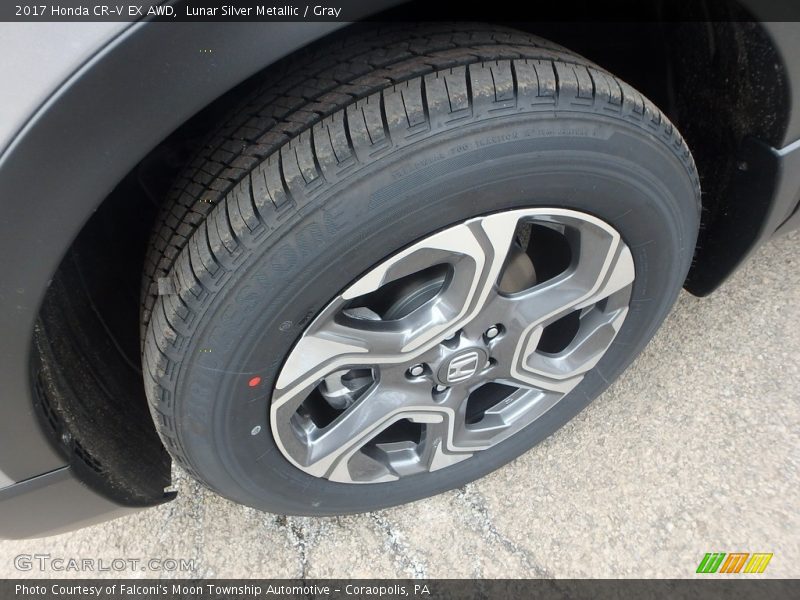 Lunar Silver Metallic / Gray 2017 Honda CR-V EX AWD