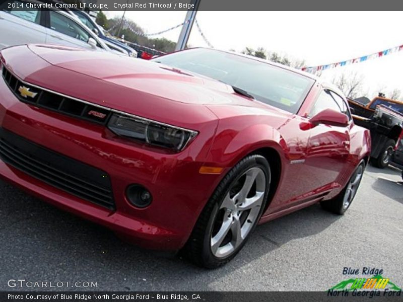 Crystal Red Tintcoat / Beige 2014 Chevrolet Camaro LT Coupe