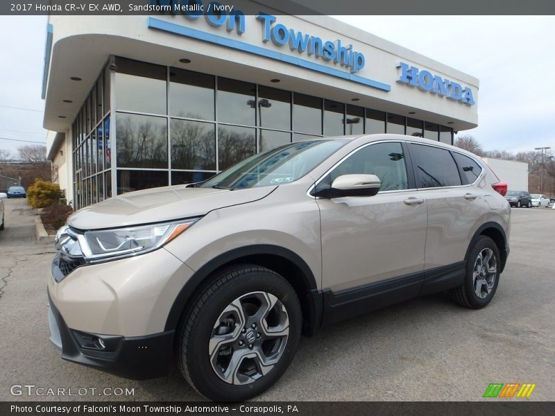 Sandstorm Metallic / Ivory 2017 Honda CR-V EX AWD