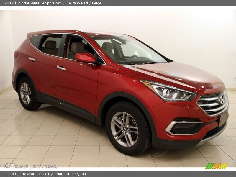 Front 3/4 View of 2017 Santa Fe Sport AWD