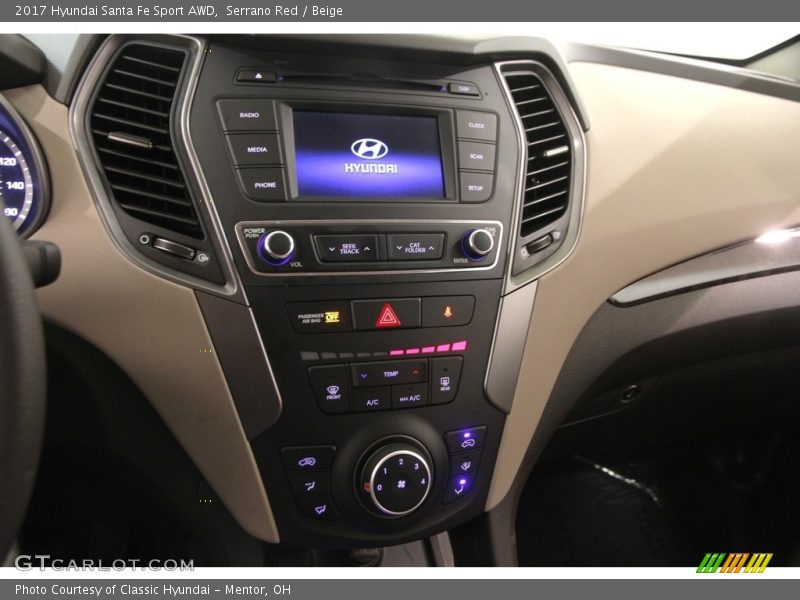 Serrano Red / Beige 2017 Hyundai Santa Fe Sport AWD