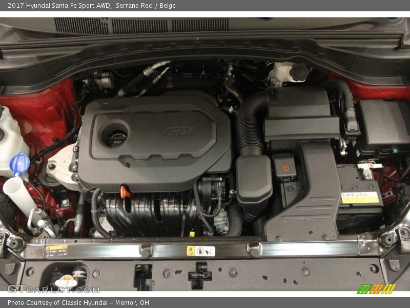  2017 Santa Fe Sport AWD Engine - 2.4 Liter GDI DOHC 16-Valve D-CVVT 4 Cylinder