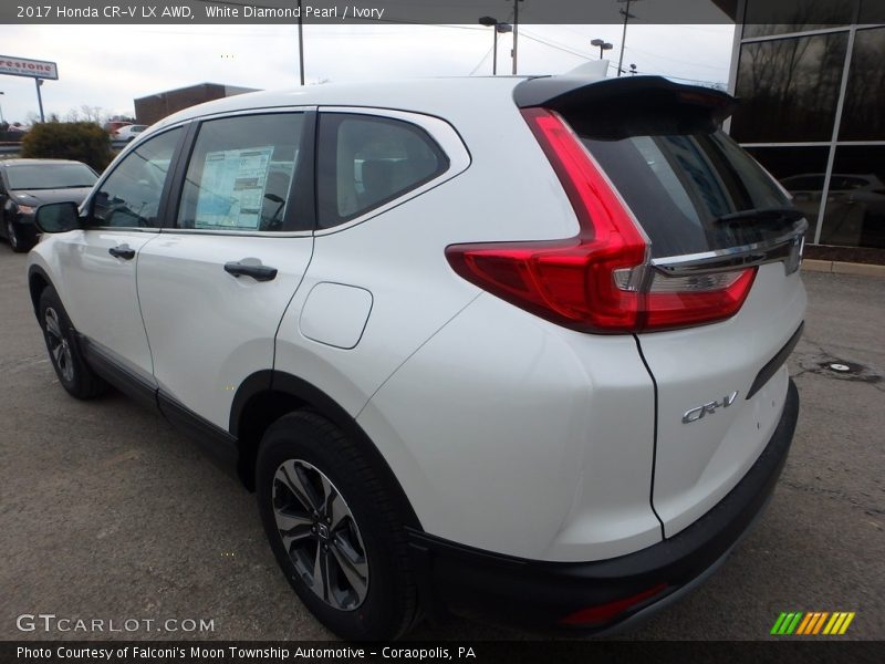 White Diamond Pearl / Ivory 2017 Honda CR-V LX AWD