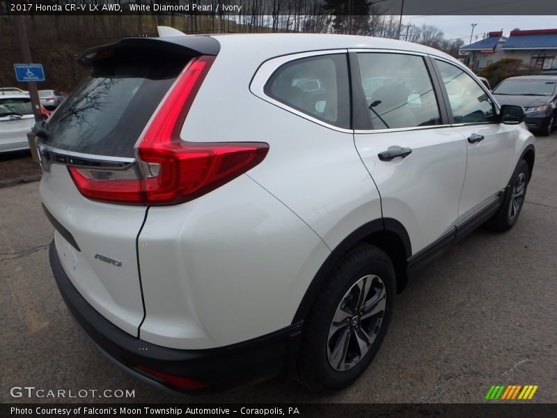 White Diamond Pearl / Ivory 2017 Honda CR-V LX AWD
