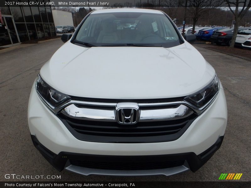 White Diamond Pearl / Ivory 2017 Honda CR-V LX AWD