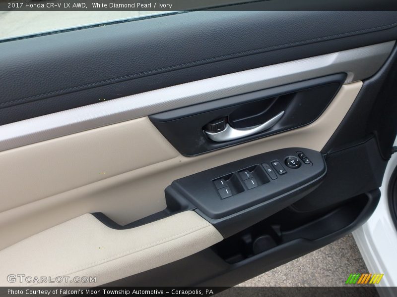 White Diamond Pearl / Ivory 2017 Honda CR-V LX AWD