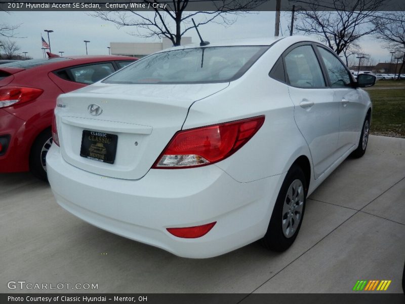 Century White / Gray 2017 Hyundai Accent SE Sedan