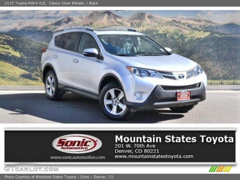 Classic Silver Metallic / Black 2015 Toyota RAV4 XLE