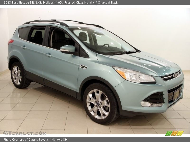 Frosted Glass Metallic / Charcoal Black 2013 Ford Escape SEL 2.0L EcoBoost 4WD