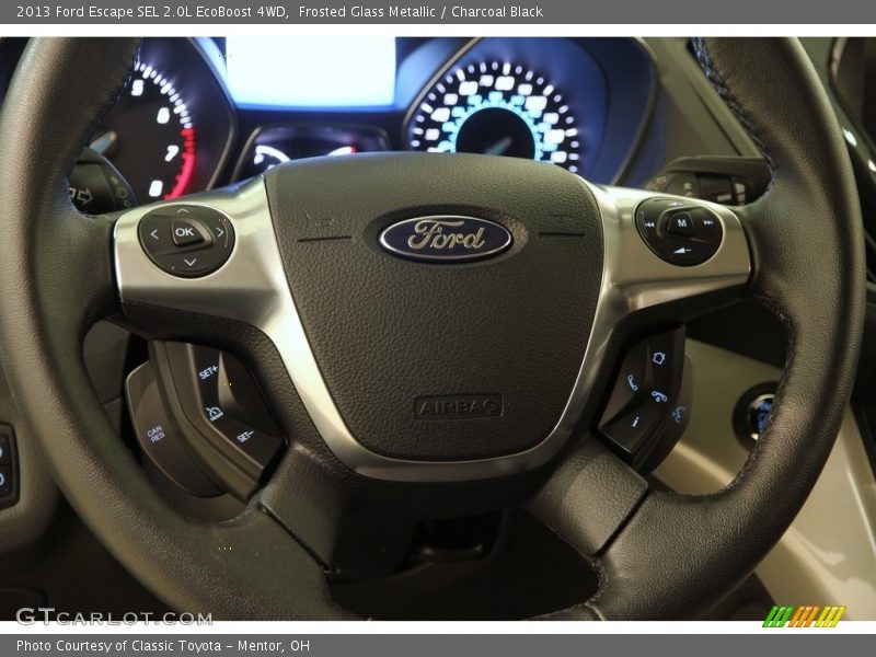 Frosted Glass Metallic / Charcoal Black 2013 Ford Escape SEL 2.0L EcoBoost 4WD