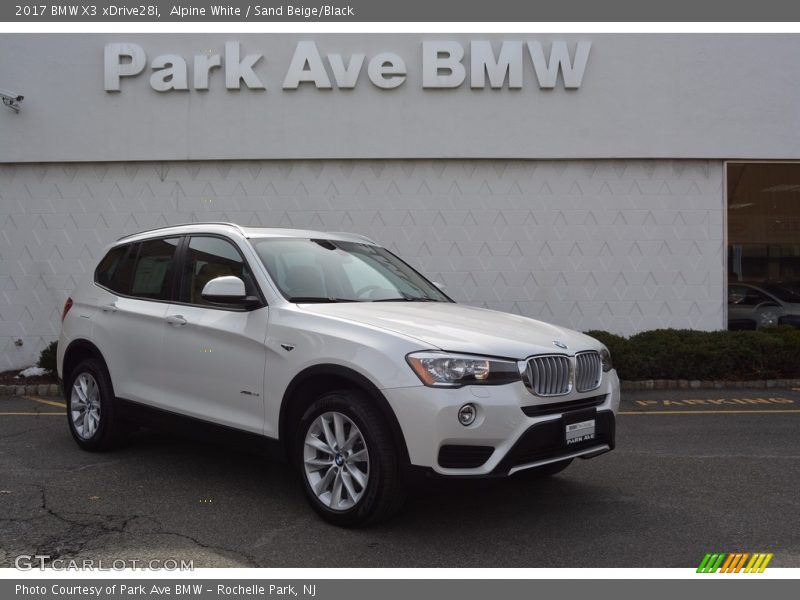 Alpine White / Sand Beige/Black 2017 BMW X3 xDrive28i