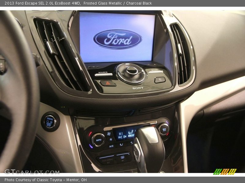 Frosted Glass Metallic / Charcoal Black 2013 Ford Escape SEL 2.0L EcoBoost 4WD