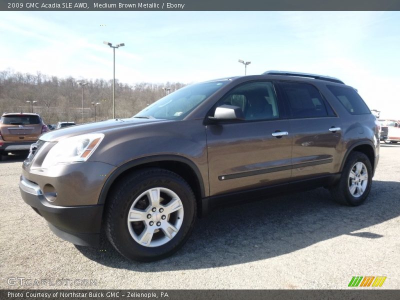 Medium Brown Metallic / Ebony 2009 GMC Acadia SLE AWD