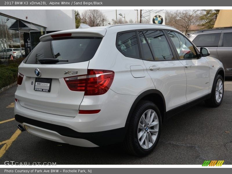 Alpine White / Sand Beige/Black 2017 BMW X3 xDrive28i