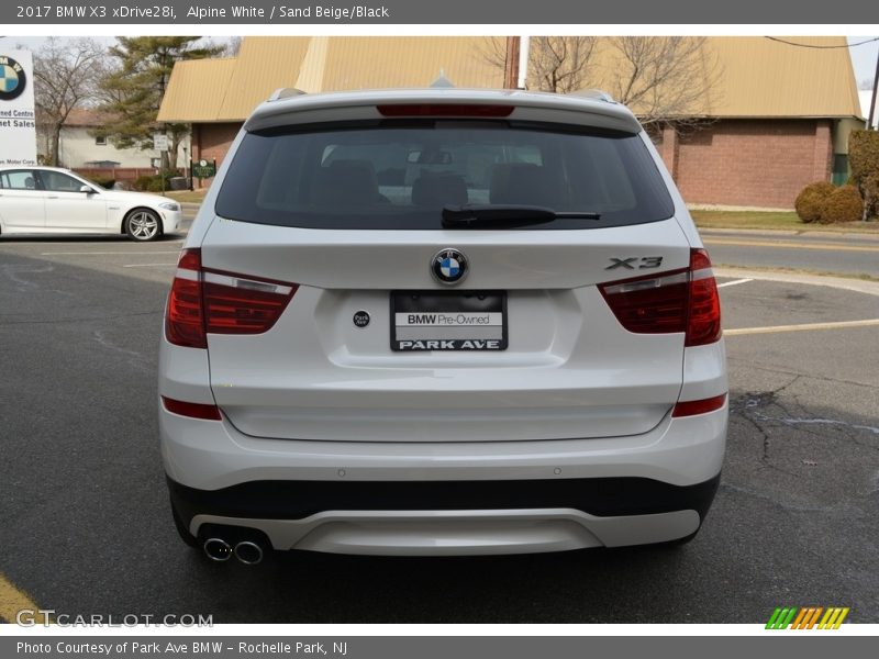 Alpine White / Sand Beige/Black 2017 BMW X3 xDrive28i