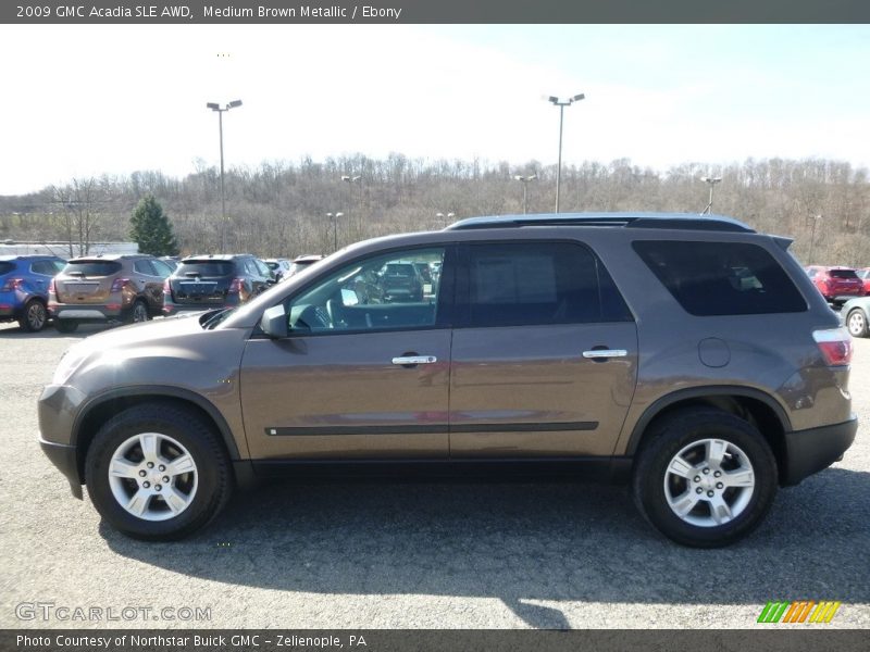Medium Brown Metallic / Ebony 2009 GMC Acadia SLE AWD