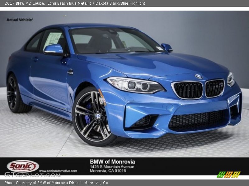 Long Beach Blue Metallic / Dakota Black/Blue Highlight 2017 BMW M2 Coupe